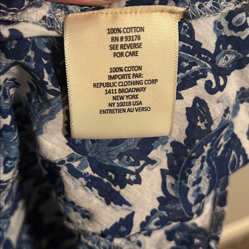 ⬇️ FINAL PRICE DROP! ⬇️ Philosophy Navy and White Floral Paisley Patterned Dress - Picture 5 of 6